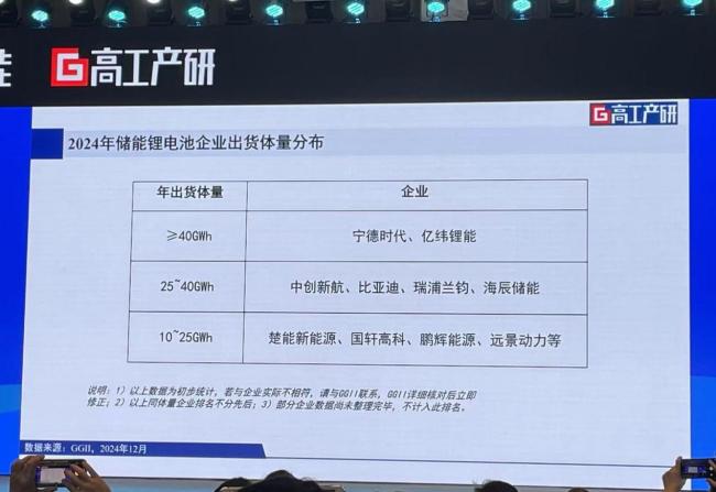 2024储能出货量跻身TOP10楚能新能源异军突起(图1)